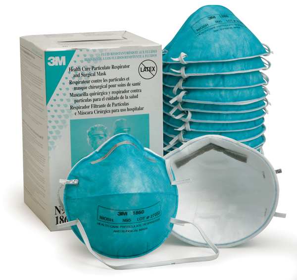 N95 Disposable Healthcare Respirator, Universal, Green, PK20