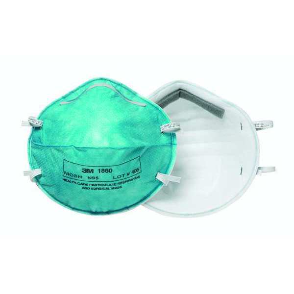 N95 Disposable Healthcare Respirator, S, Green, PK20