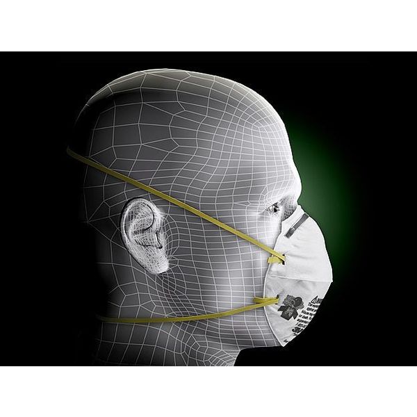 N95 Disposable Respirator, S, White, PK20