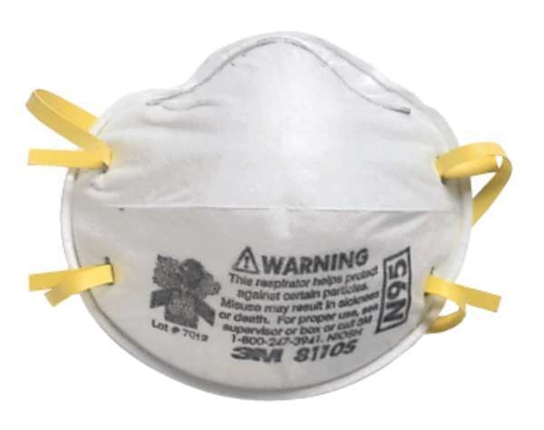 N95 Disposable Respirator, S, White, PK20