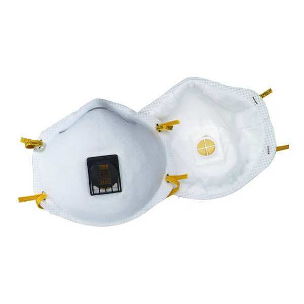 N95 Disposable Respirator, Cool Flow Valve, Molded, Dual Headstrap, Welding Respirator, Pack of 10