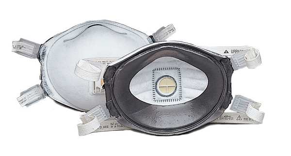 N95 Disposable Respirator w/ Valve, Universal, White, PK10