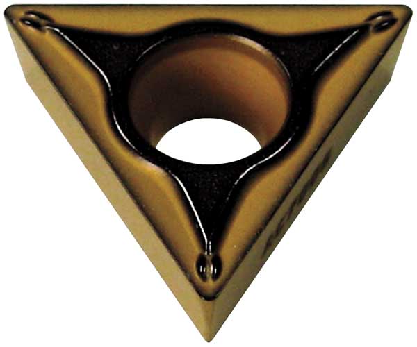 Triangle Turning Insert, Triangle, 3/8 in, TCMT, 0.0312 in, Carbide