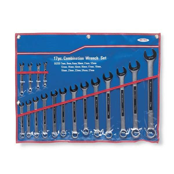 Combo Wrench Set, 1/4-1-1/8 in, 7-24 mm, 32-Piece