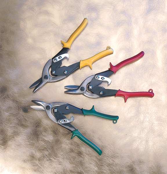 Aviation Snip Set, Left/Right/Straight, 9 3/4 in, Steel