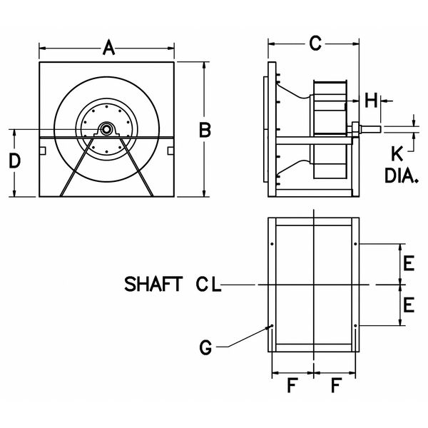 Plenum Fan, Whl Dia 30 1/2 In, w/ Dr Pkg