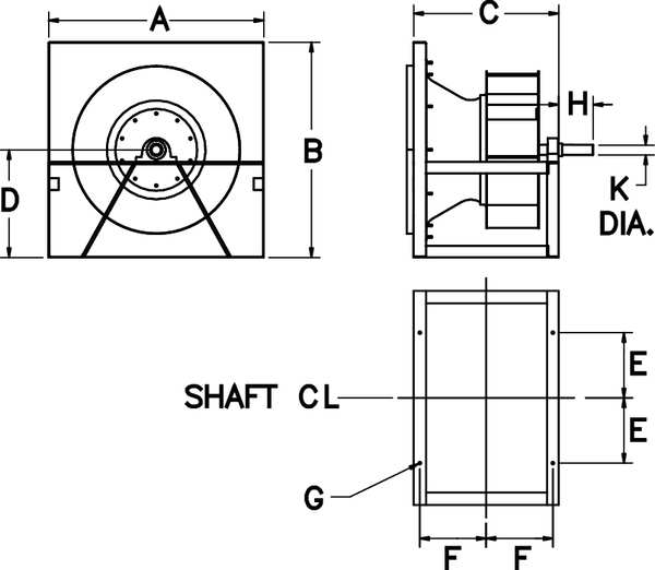 Plenum Fan, Whl Dia 30 1/2 In, w/ Dr Pkg