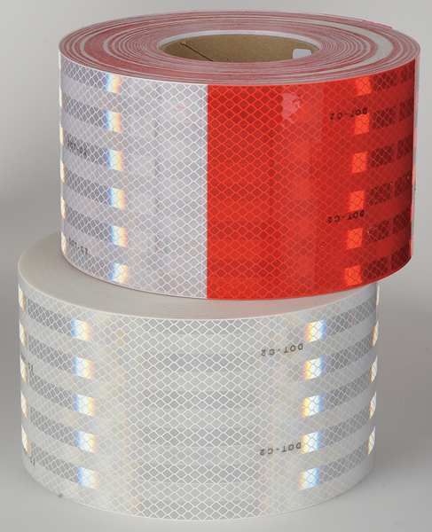 Conspicuity, Continuous, 4 In, White, Truck