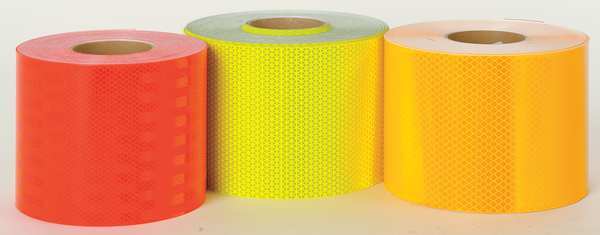 Reflective Tape, W 6 In, Lime