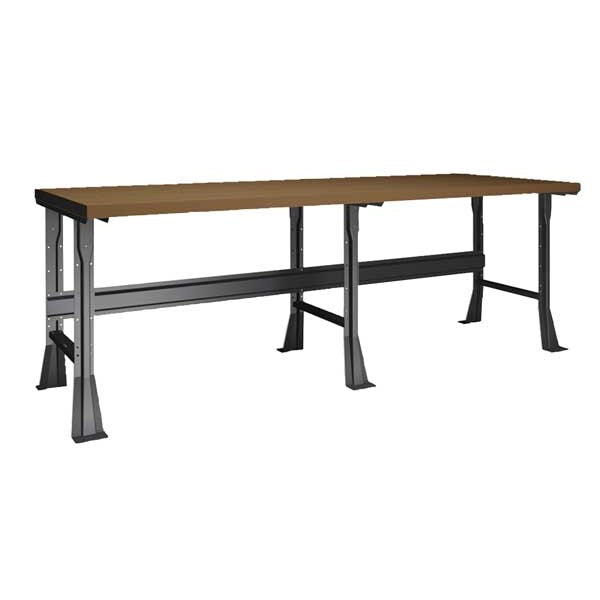 Work Bench with Butcher Block Top and Flared Legs, Butcher Block, 96