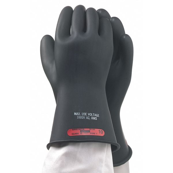 Electrical Gloves, Class 0, Black, Sz 8, PR
