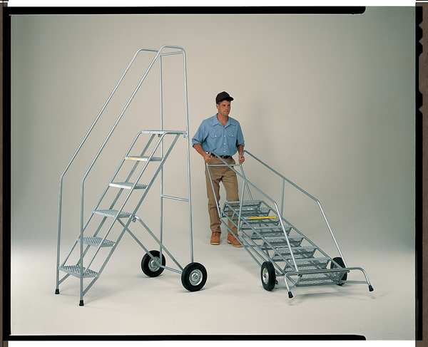 133 in H Steel Wheelbarrow Ladder, 10 Steps