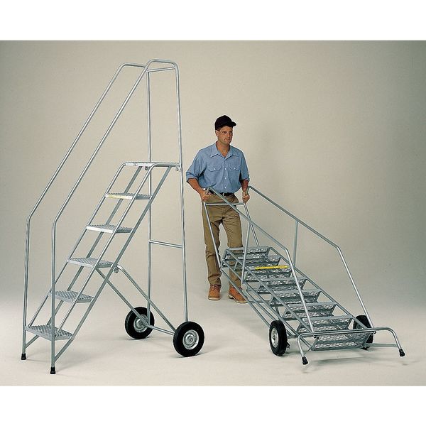113 in H Steel Wheelbarrow Ladder, 8 Steps