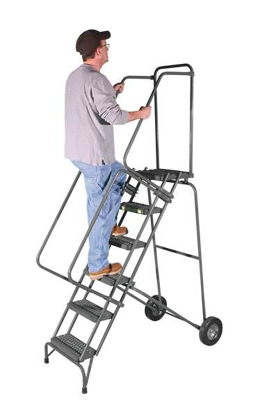 133 in H Steel Wheelbarrow Ladder, 10 Steps