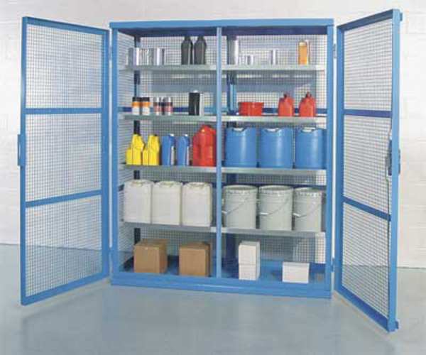 Steel Bulk Storage Locker, 74 in W, 87 in H, Stationary