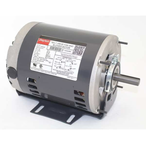 Split-Phase Belt Drive Motor, 1/2 HP, 56 Frame, 115/208-230V AC Voltage, 1,725 Nameplate RPM