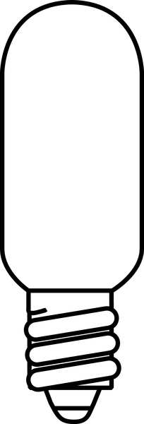 GE LIGHTING 15W, T7 Incandescent Light Bulb