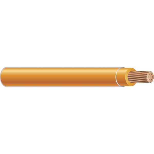 Building Wire, THHN, 4 AWG, 500 ft, Orange, Nylon Jacket, PVC Insulation