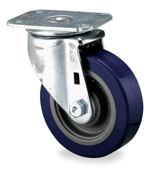 Swivel NSF-Listed Plate Caster, Poly, 5 in., 300 lb.