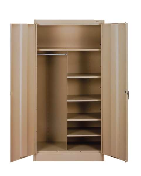 22 ga. ga. Carbon Steel Storage Cabinet, 36 in W, 78 in H, Stationary