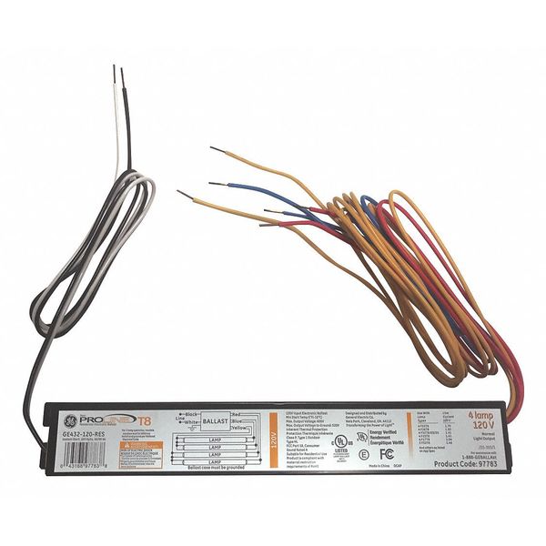 GE LIGHTING 105 Watts, 4 Lamps, Electronic Ballast