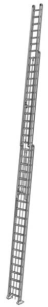 60ft Extension Ladder, Aluminum