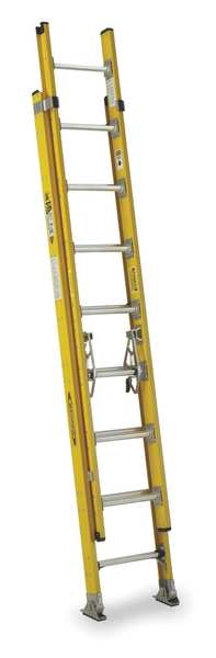 Fiberglass Extension Ladder, 375 lb Load Capacity