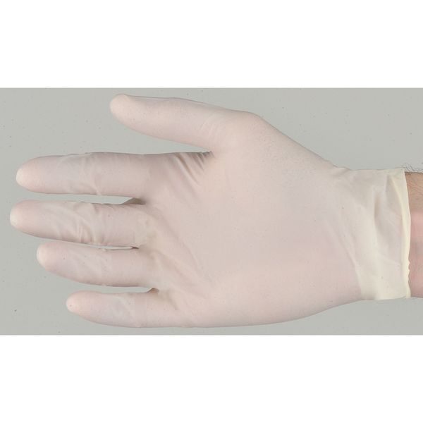 Lightweight Latex Exam Gloves, Natural Rubber Latex, Powder Free, Natural, 100 PK