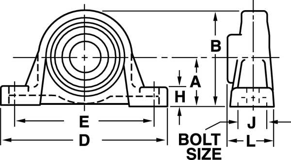 Pillow Block Bearing, Ball, 5/8