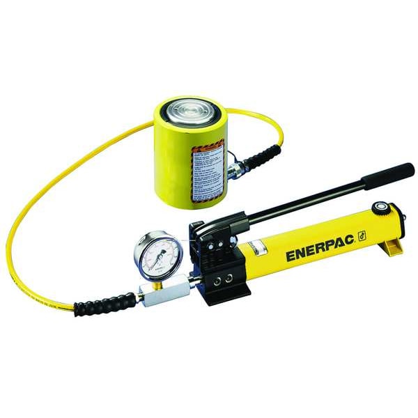 SCL201H, 20 Ton, 1.75 in Stroke, Low Height Hydraulic Cylinder and Hand Pump Set