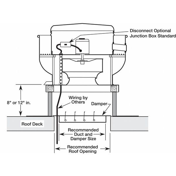 Upblast Vent, 11-1/4 In, 115/208-230V