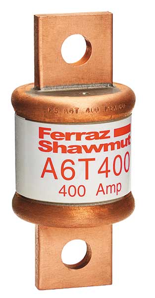 Fuse, Very Fast Acting, 350 A, A6T Series, 600V AC, 300V DC, 3-5/8