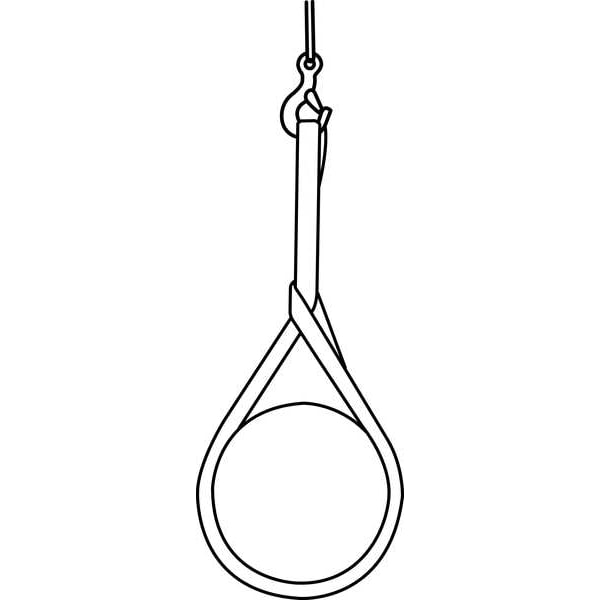 Sling, Wire Rope, L10Ft, VLL19600Lb, Dia1In