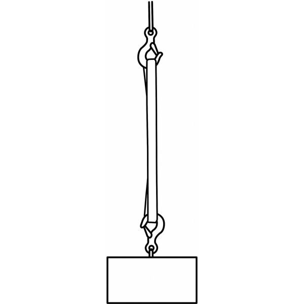 Sling, Wire Rope, L8Ft, VLL5000Lb, Dia1/2In