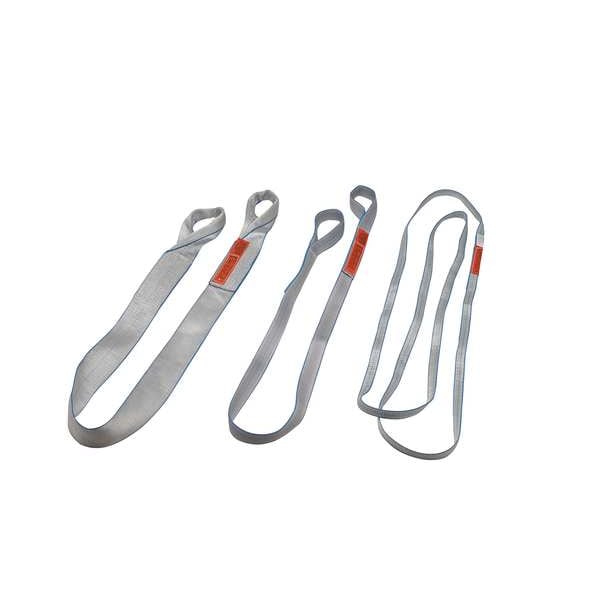 Web Sling, Endless, 6 ft L, 1 in W, Tuff-Edge Polyester, Silver