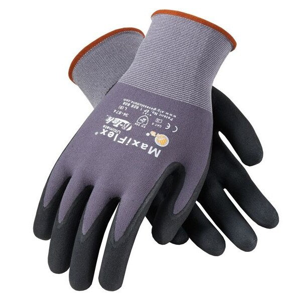 Coated Gloves, XS, Black/Gray