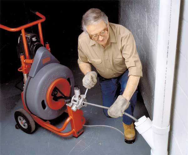 250 ft Corded Drain Cleaning Machine, 115V AC