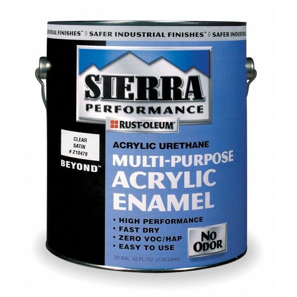 Interior/Exterior Paint, Satin, Water Base, Clear, 1 gal