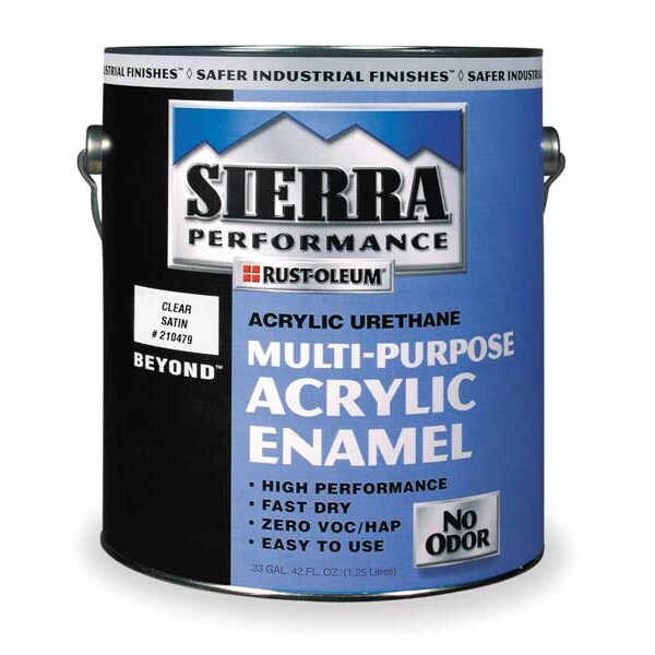 Interior/Exterior Paint, Satin, Water Base, Clear, 1 gal