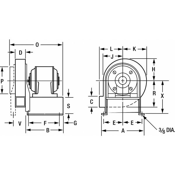 Blower, 7 3/4 In
