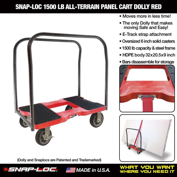 Panel Truck, 1500 lb. Cap, 35inL, 20-1/2inW