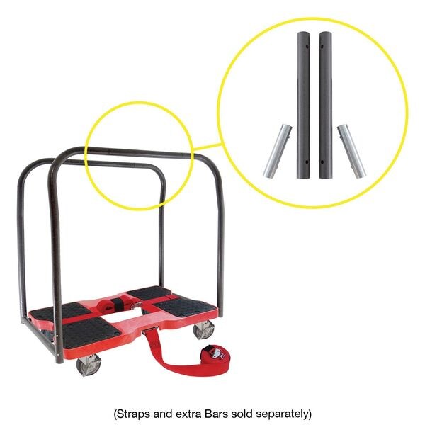 Platfrm Truck, 1500lb, 4 Swivel Castrs, Red