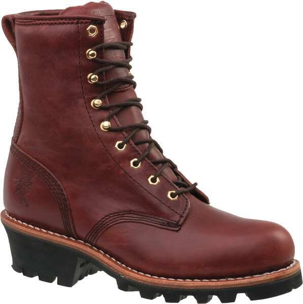 Size 6-1/2 Men's 8 in Work Boot Steel Work Boots, Red
