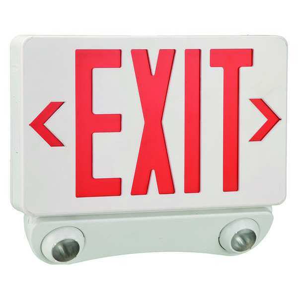 Exit Sign, ABS, LED, 2W, 9-1/2in. H, Red