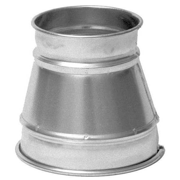 Duct Reducer, Steel, 20 ga Thick, Round
