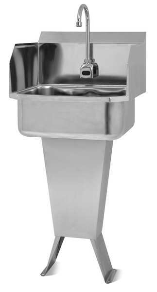 Hand Sink, With Faucet, 19 In. L, 18 In. W