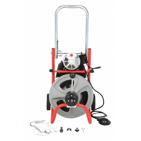 100 ft Corded Drain Cleaning Machine, 115V AC