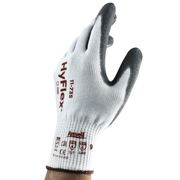 Cut Resistant Coated Gloves, A4 Cut Level, Polyurethane, S, 1 PR