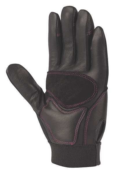 Mechanics Gloves, M, Black/Rose, Foam Padding, Breathable Spandex