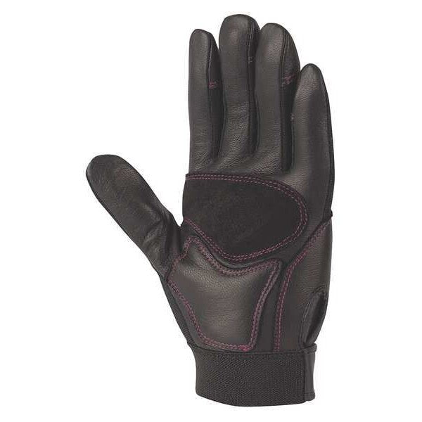 Mechanics Gloves, L, Black/Rose, Foam Padding, Breathable Spandex